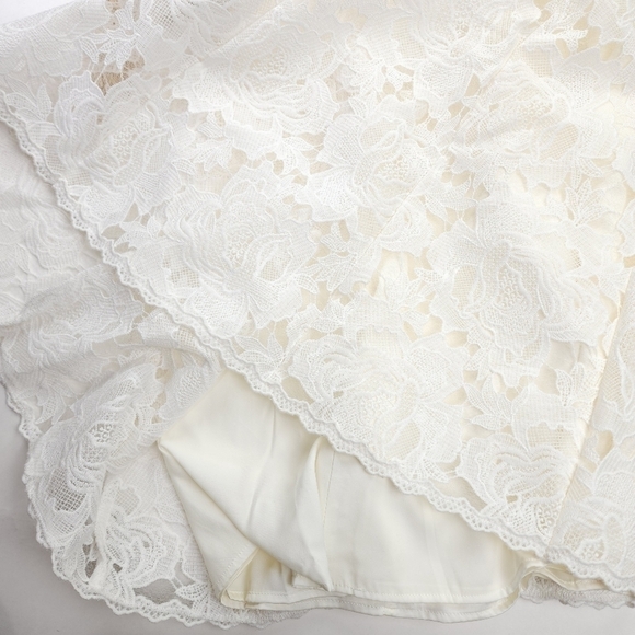 White House Black Market White Floral Lace Eyelet Embroidered Dress Sz 8 - Picture 3 of 16